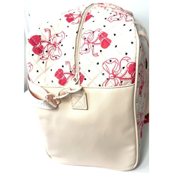 Betsey Johnson Quilted Cherry Bow Travel Weekender Duffel Bag & Pouch NWT - Picture 4 of 5